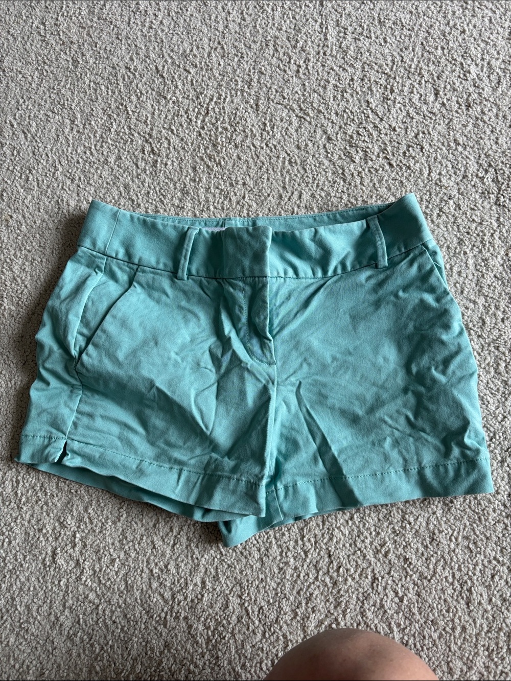 LOFT Teal High-Rise Casual Shorts